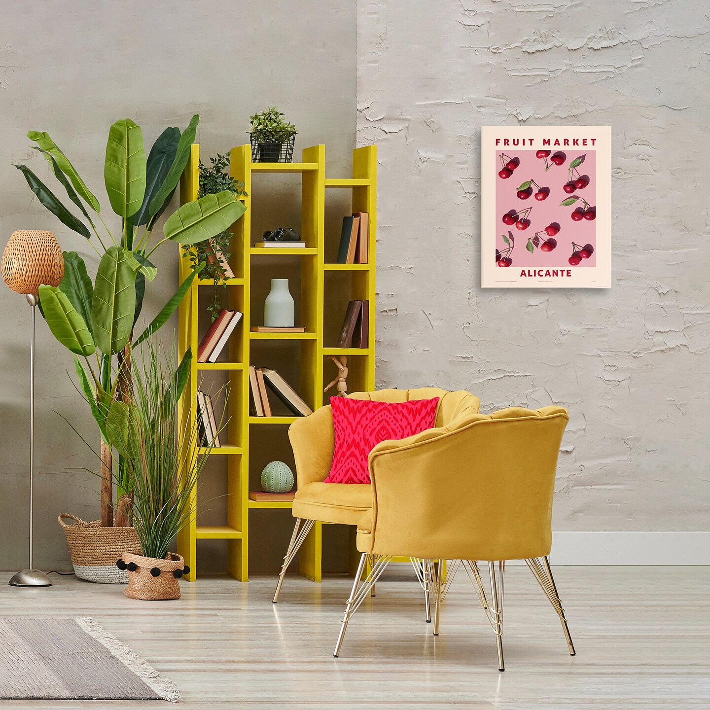 Stupell Industries Fruit Market Cherries Canvas Wall Art Design by Reinders