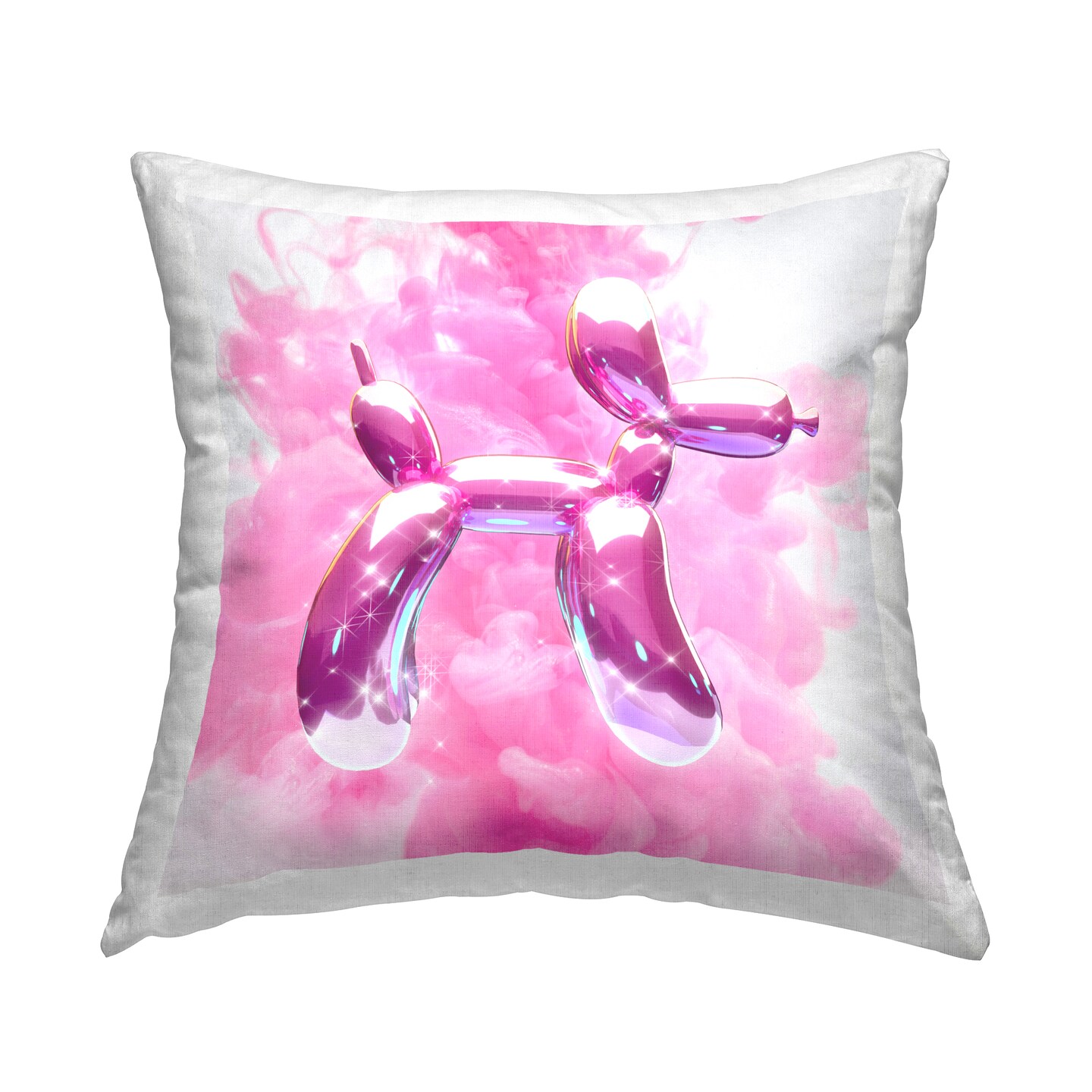 Balloon Dog Shimmer Decorative Printed Throw Pillow Design by Ziwei Li, 18 x 7 x 18
