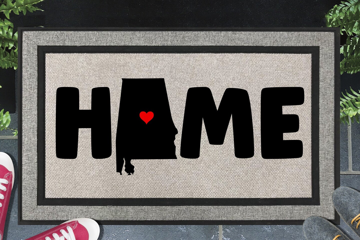 Alabama Home Doormat - All Weather - Alabama Welcome Mat - 18" x 30"