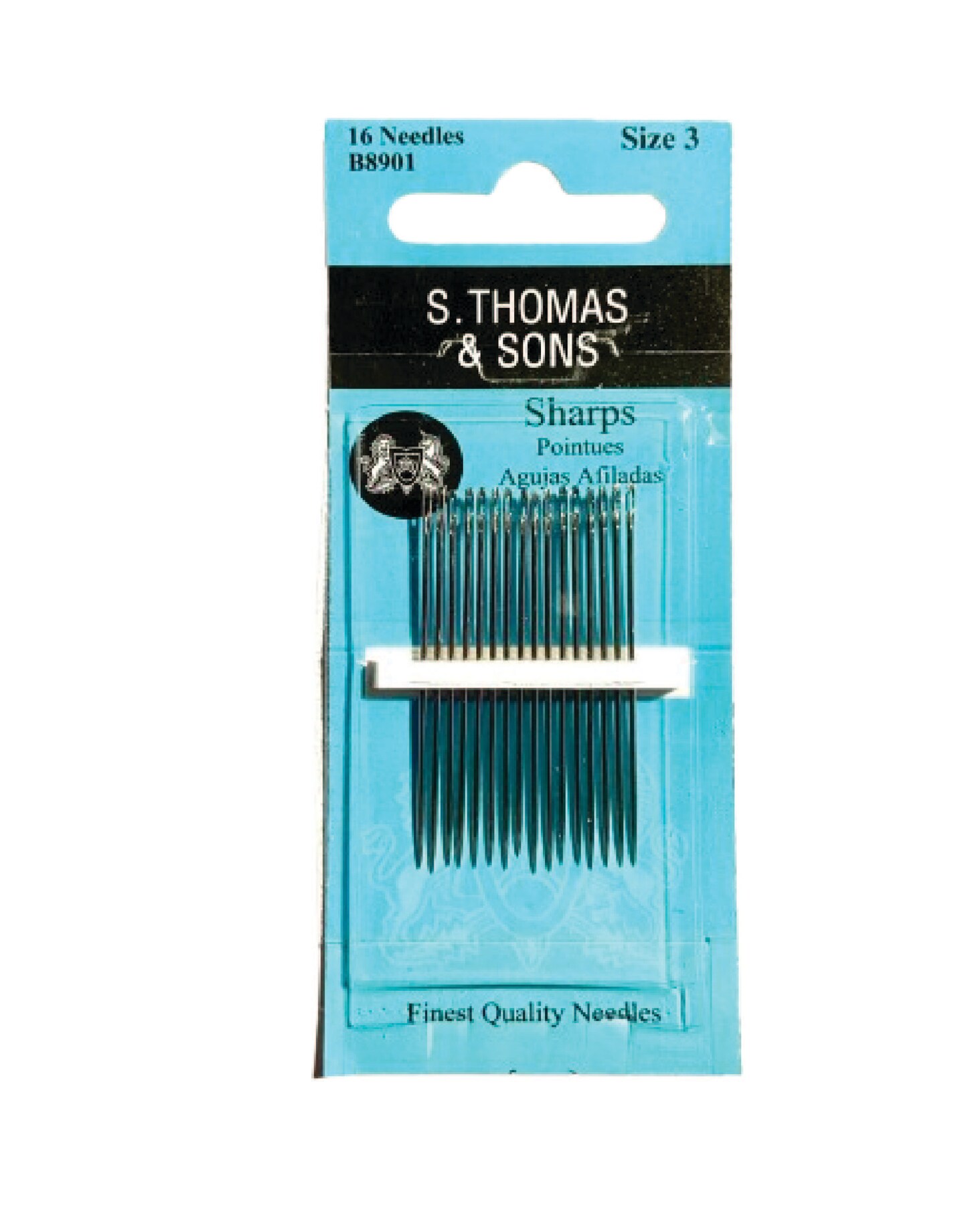 Hand Sewing Needles -- Sharps --- Size 3 --- by S. Thomas &#x26; Sons&#xAE;