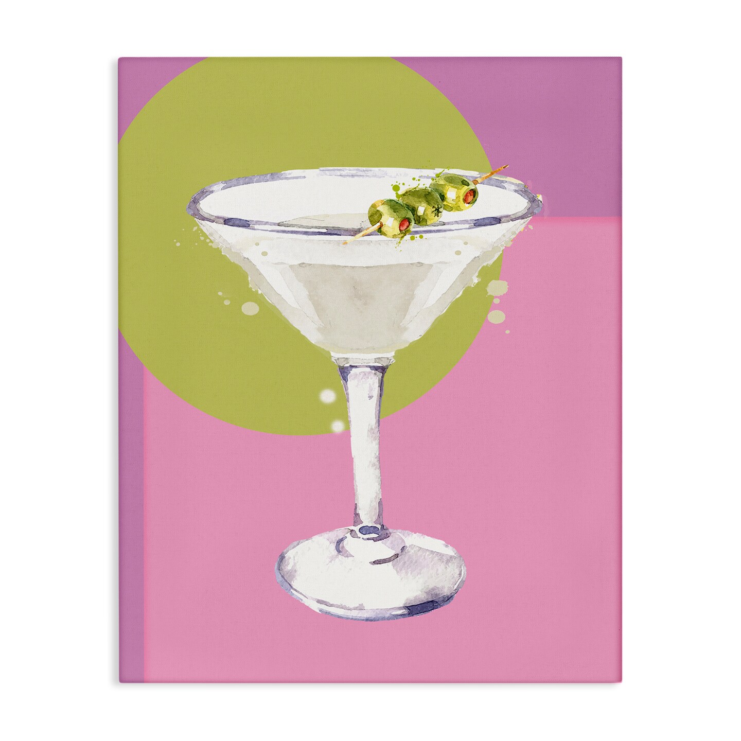 Stupell Industries Olive Martini Cocktail Canvas Wall Art Design by Susan Jill