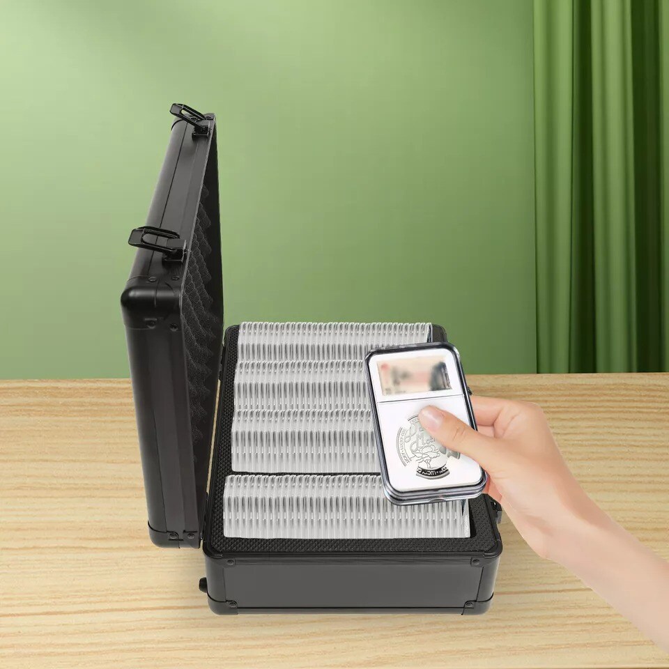 Lockable Storage & Display Aluminum Frame Box Case Graded Card Case Storage Box