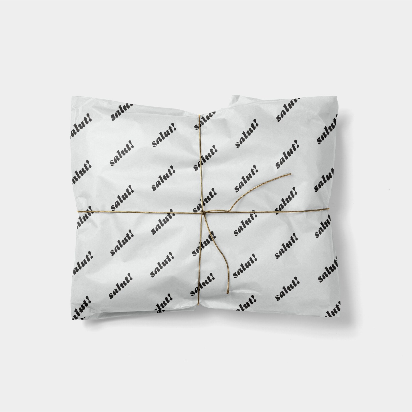 &#x22;Salut!&#x22; Custom Script Gift Wrap