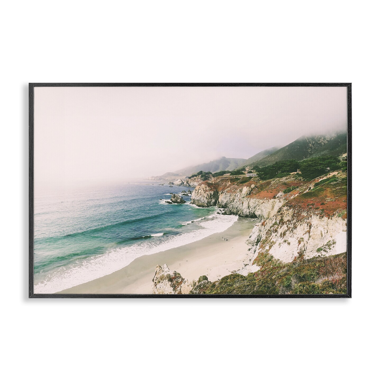 Stupell Industries Big Sur Coast View Framed Giclee Wall Art Design by ...