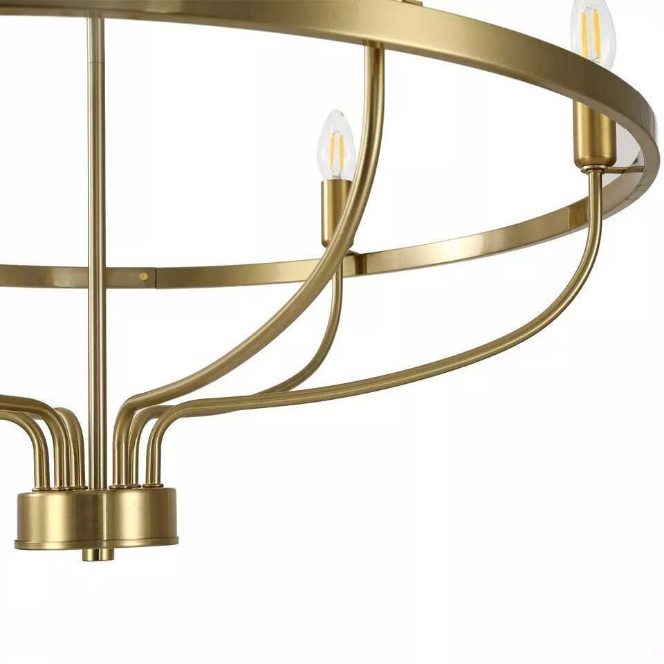 Industrial Retro Ceiling Light Pendant Lamp Rustic Iron Round Candle Chandelier