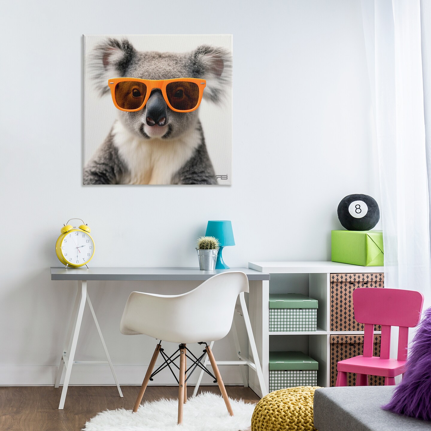 Stupell Industries Cool Koala & Glasses Canvas Wall Art Design by