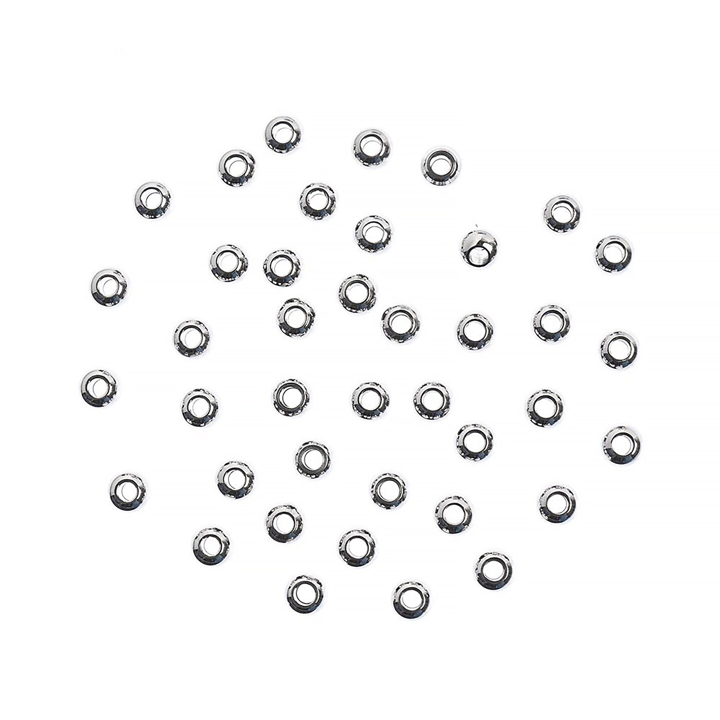 John Bead Stainless Steel Silver Round Spacer Beads