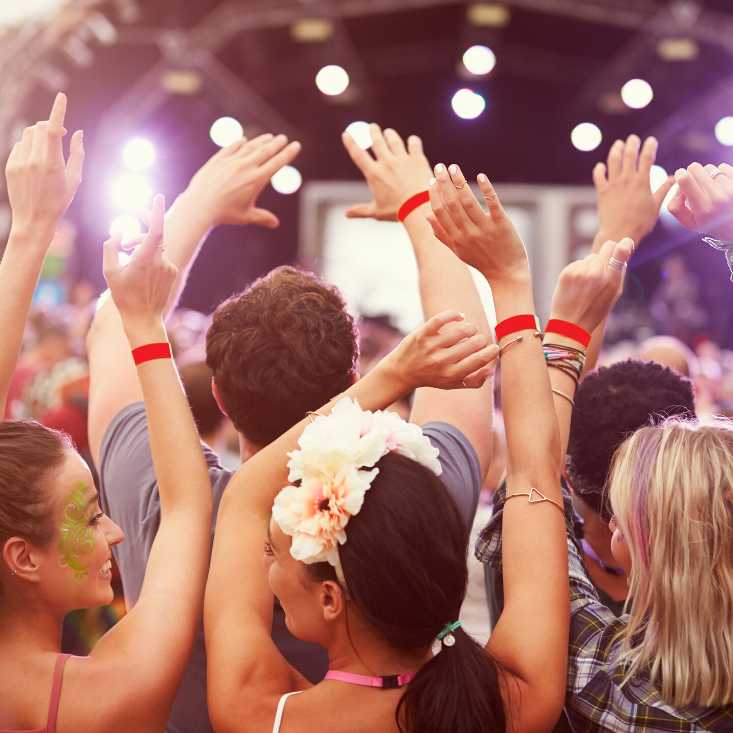 COSCO Security Wristband, Tamper Resistant, 10" x 3/4", Red, 100 bands (20 perforated sheets of 5 bands each)