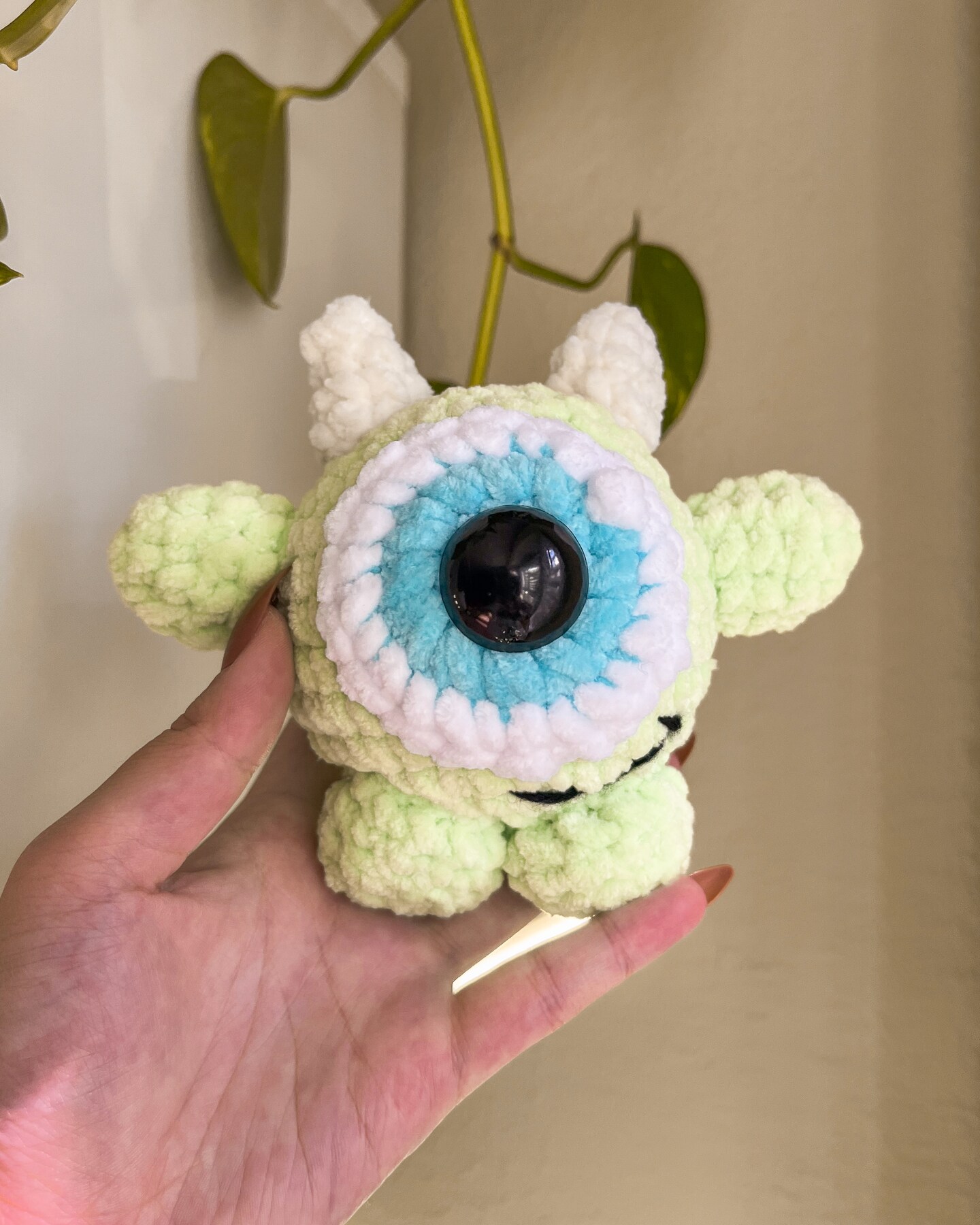 MADE TO ORDER Green Eye Monster Crochet Plushie Amigurumi Stuffed Animal |  MakerPlace by Michaels