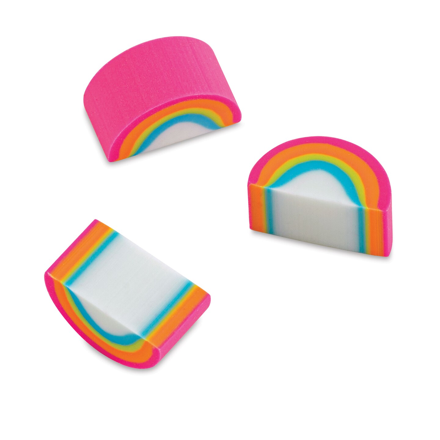 artPOP! Rainbow Mini Erasers, Set of 40 Small Cute Pencil Erasers for Colorful Stationery, Drawing, and Sketching