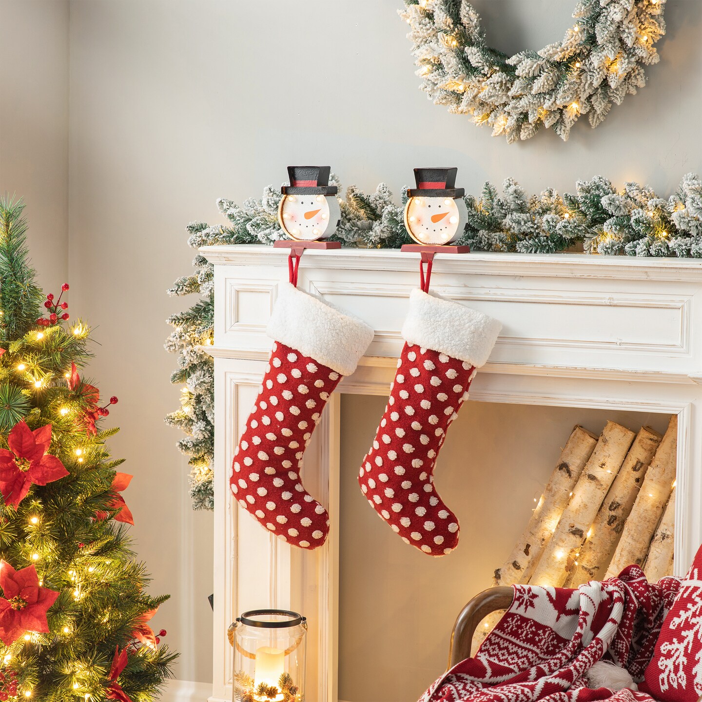 Marquee LED Tree/Snowman Head Stocking Holder