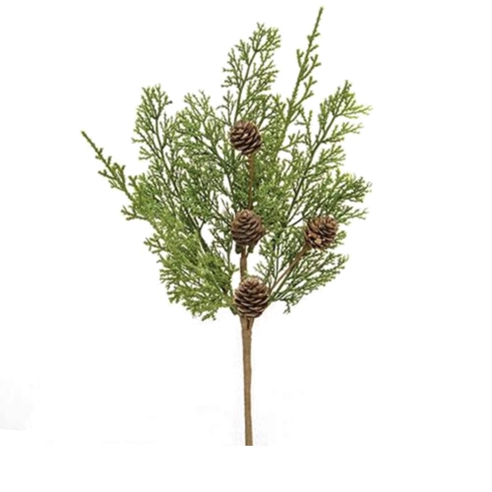 14&#x22; Long Western Cedar and Pine-cone Pick with Flexible Stem