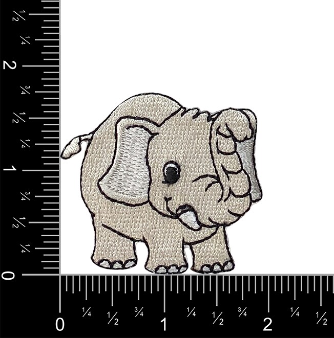 Elephant, Safari Animals, Embroidered, Iron on Patch