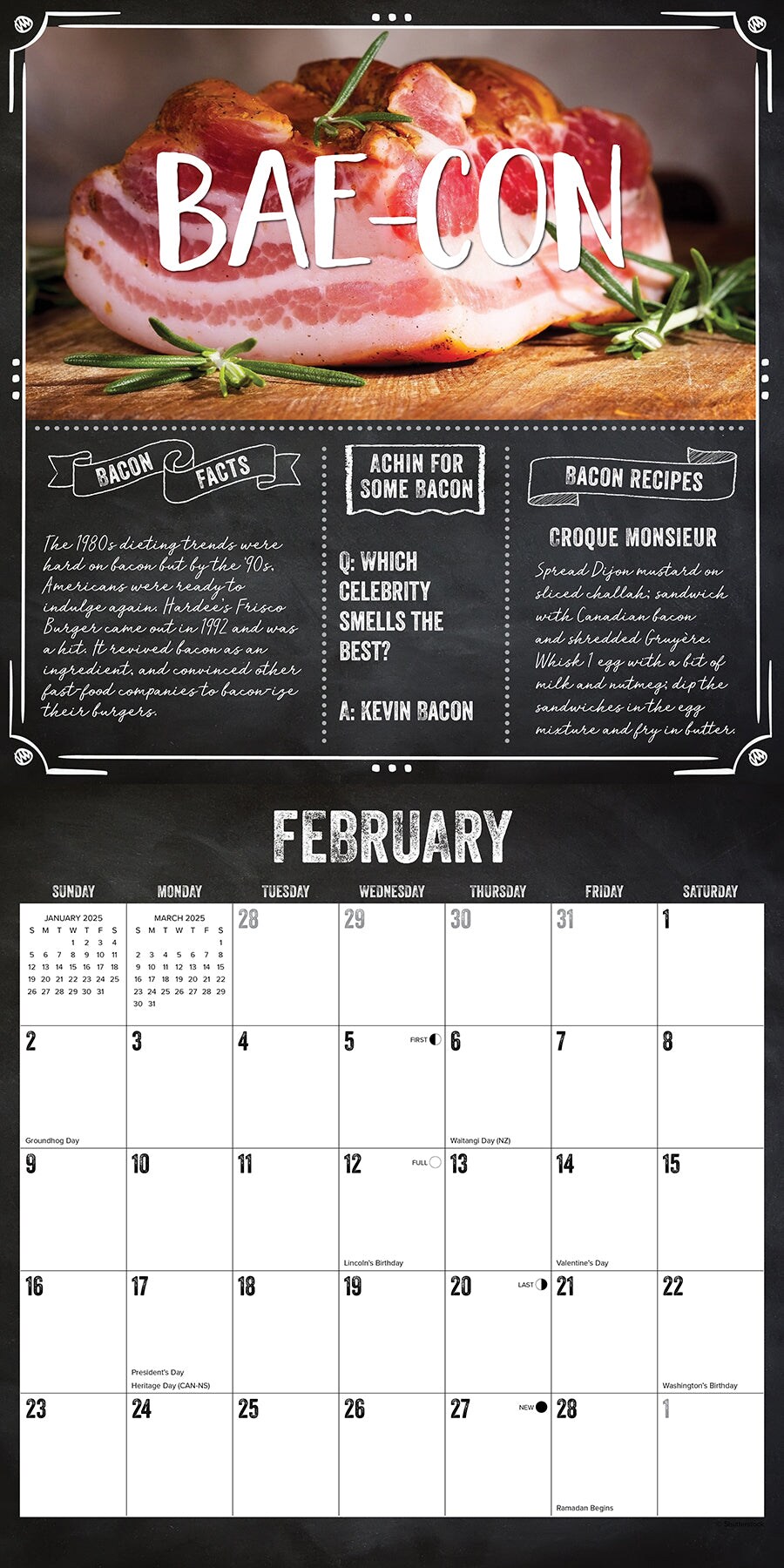 MMMMMMMM&#x2026; Bacon 2025 Wall Calendar