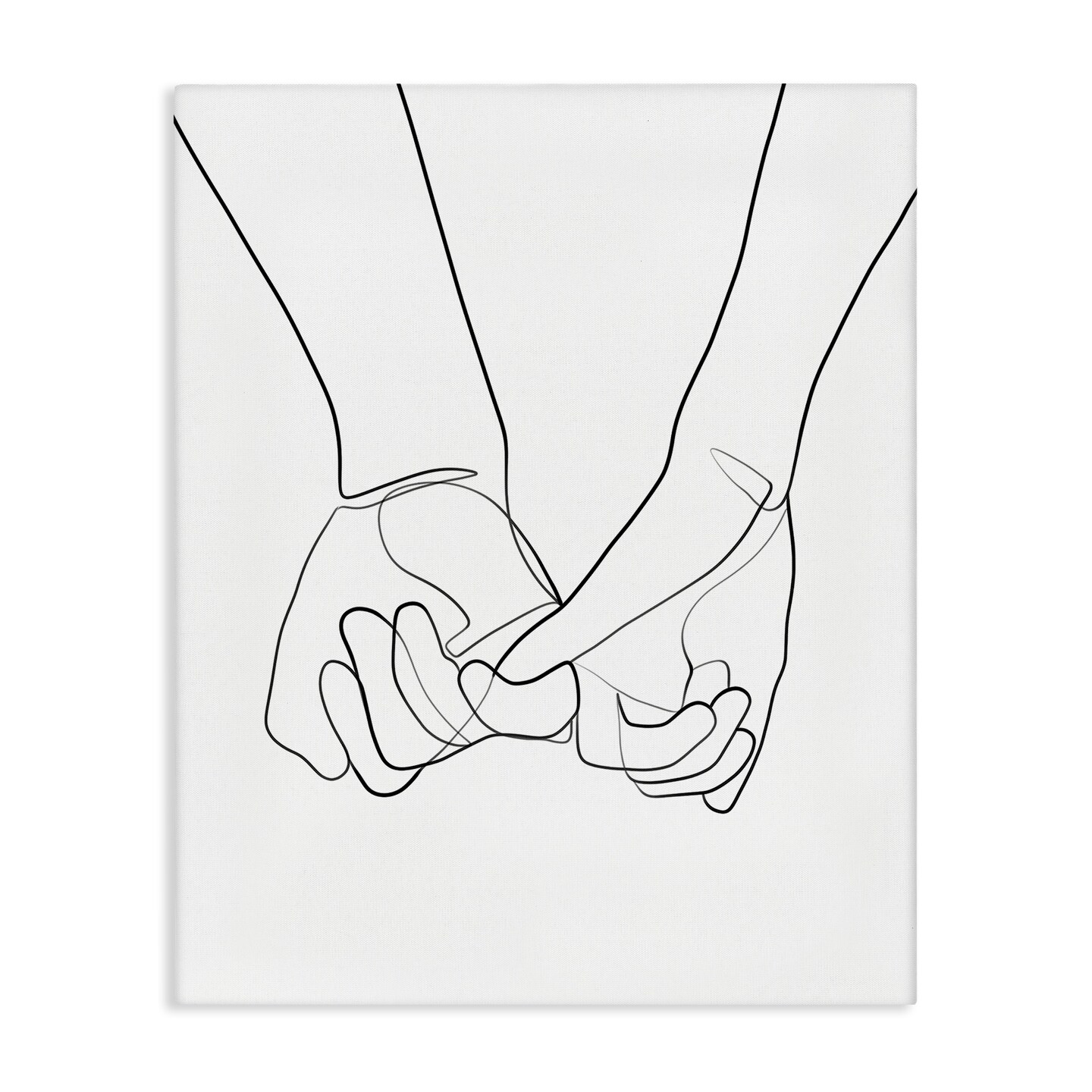 Stupell Industries Couple Holding Hands Abstract Canvas Wall Art