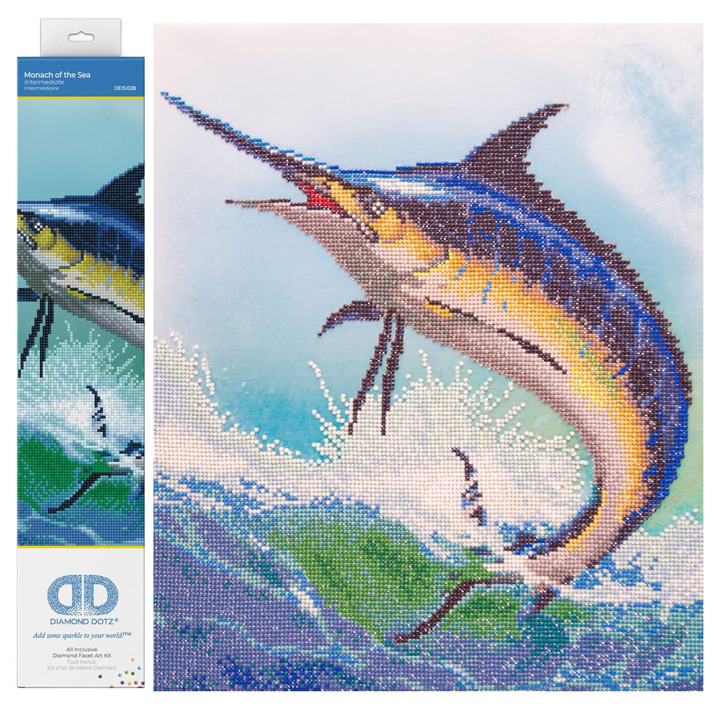 Diamond Dotz Monarch of the Sea Fish Diamond Painting Kits for Adults - Diamond Art Kits a Relaxing Creative Craft Kit with Dotz Gems 18.5"x16.5"