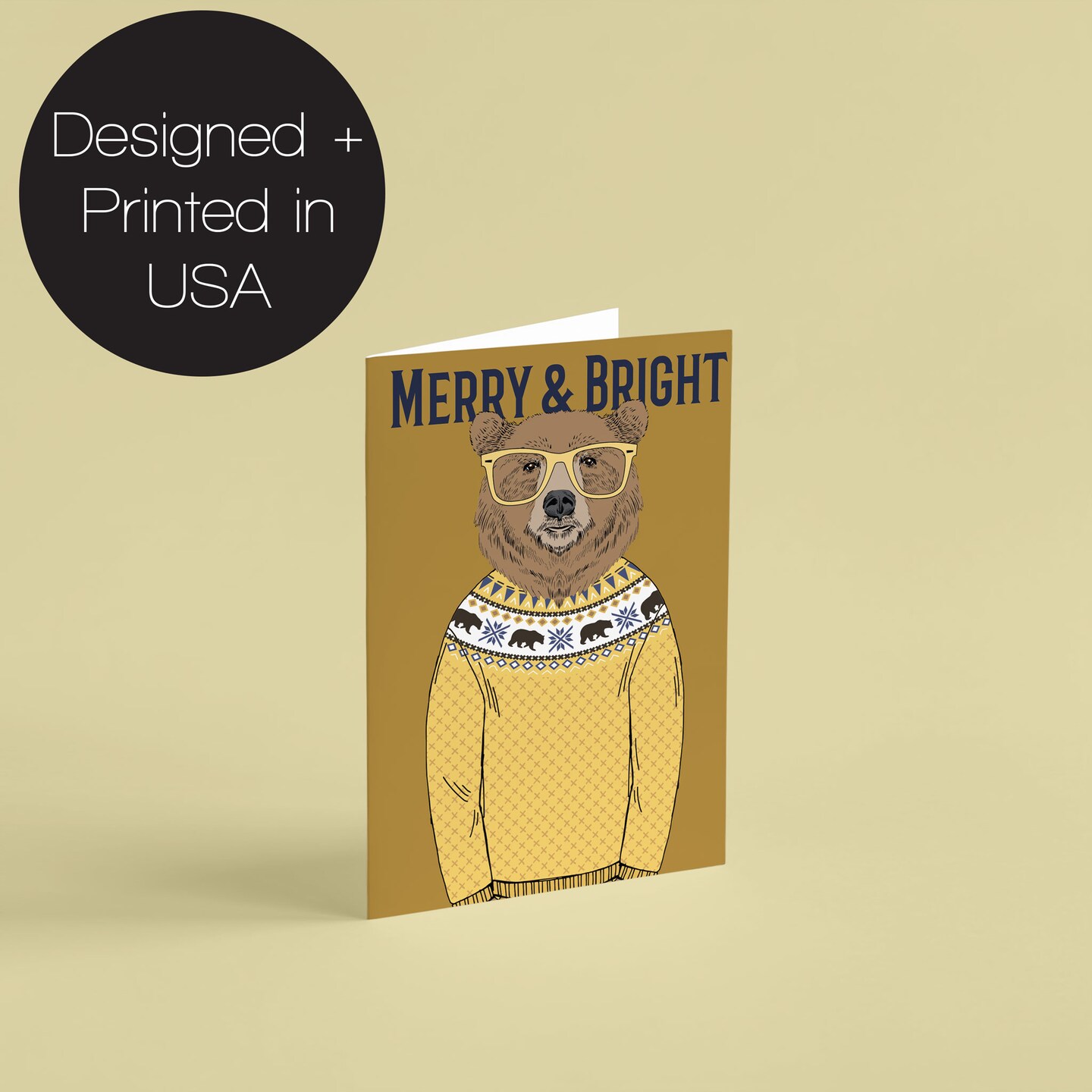 Hipster Animal Christmas Cards - 24-Pack Holiday Greeting Cards with 6 Cozy Sweater Animal Designs, Perfect for Sharing Merry Christmas &#x26; Holiday Wishes, Blank Inside for Personalized Messages - Fun and Festive Stationery Set