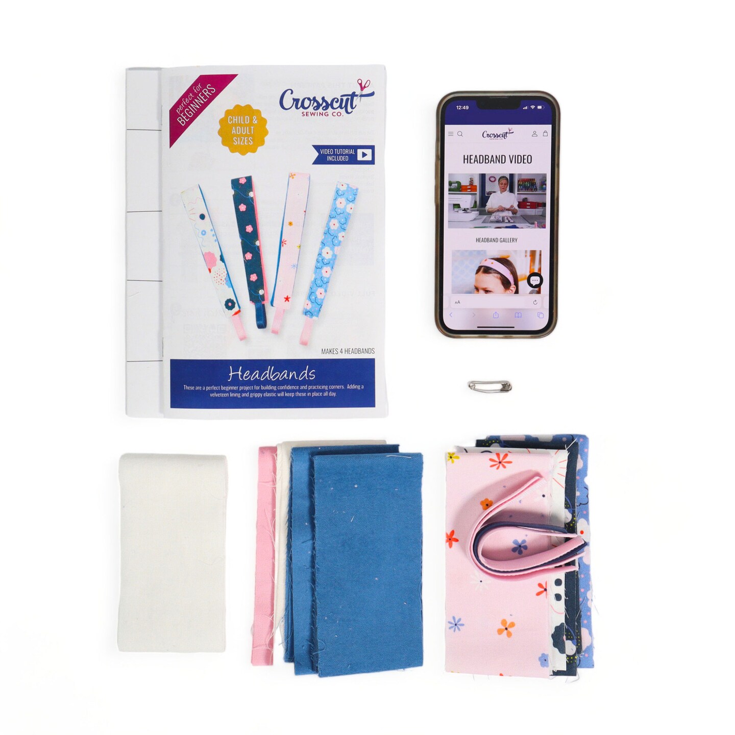 Crosscut Sewing Co.&#xAE; Headband Sewing Project Kit for Beginners