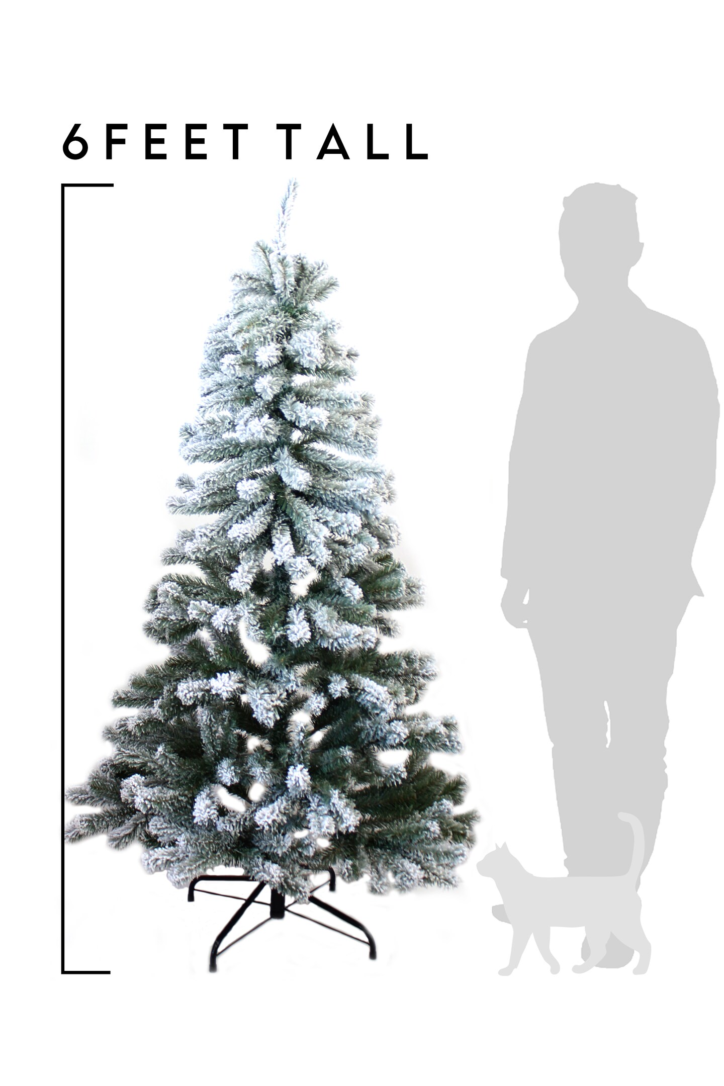 Perfect Holiday PVC Christmas Tree Snow Flocked