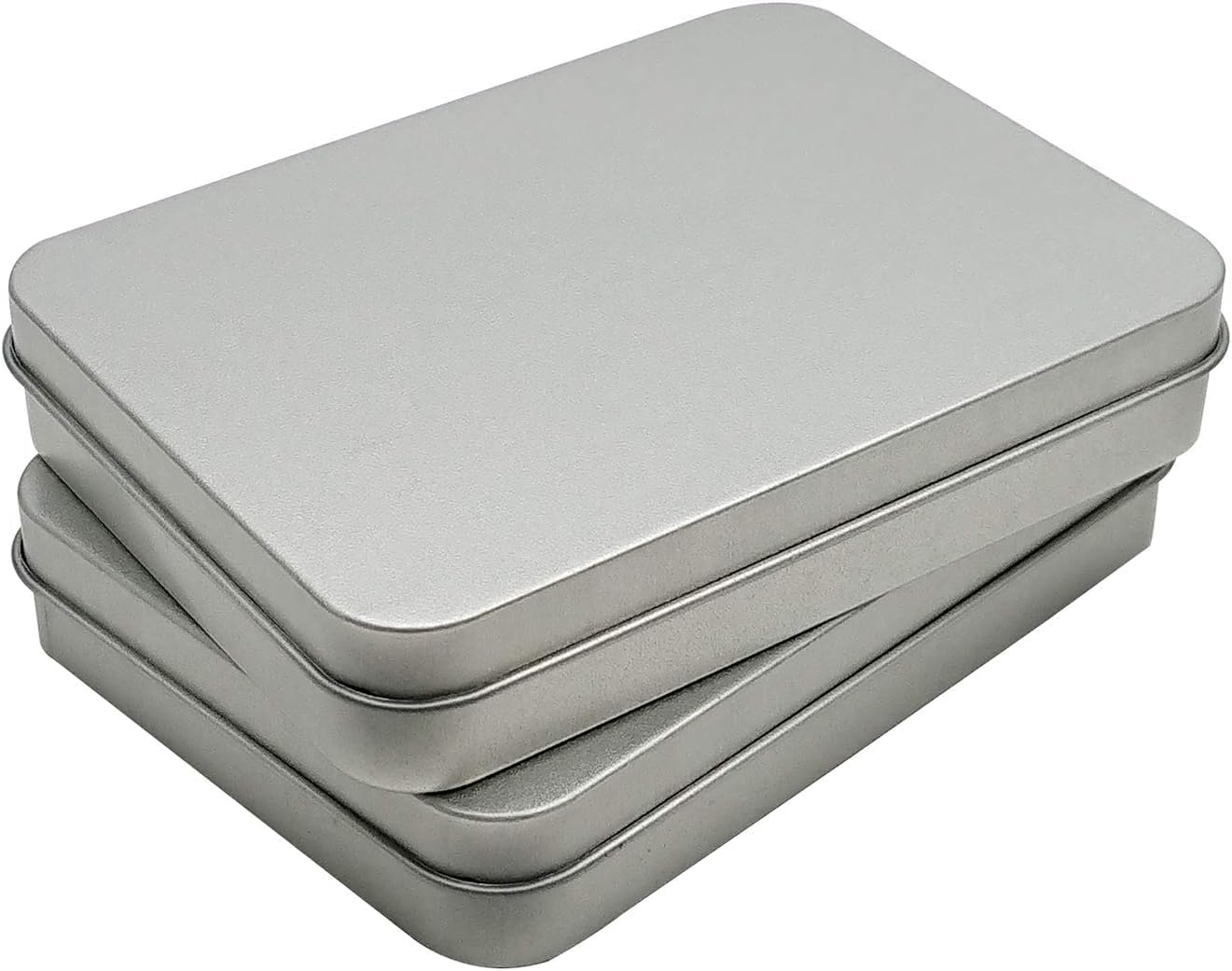 2 Pcs Metal Hinged Tin Box Container Mini Portable Small Storage Container Kit Tin Box Container