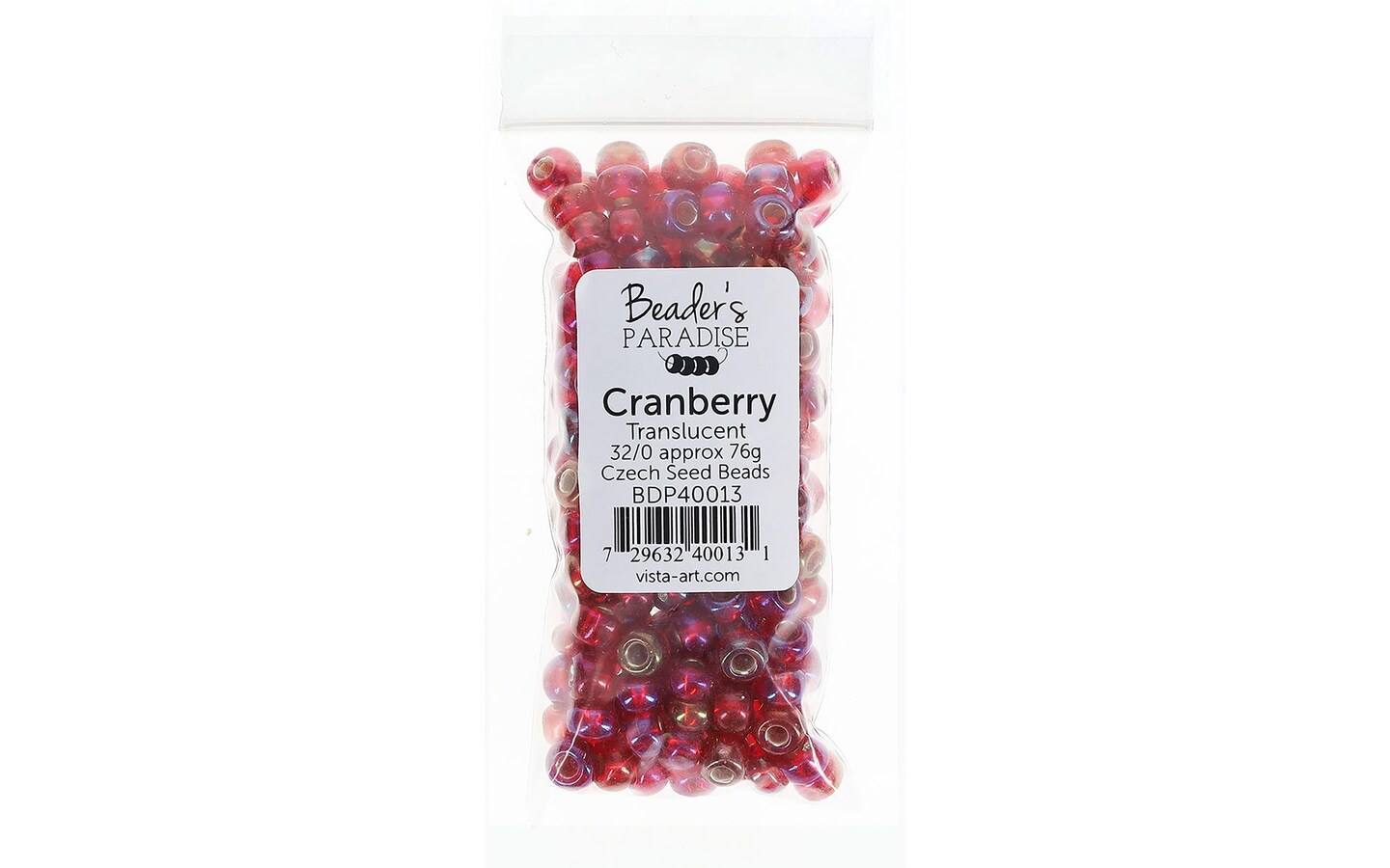 Czech Seed Bead 32/0 Trans Cranberry