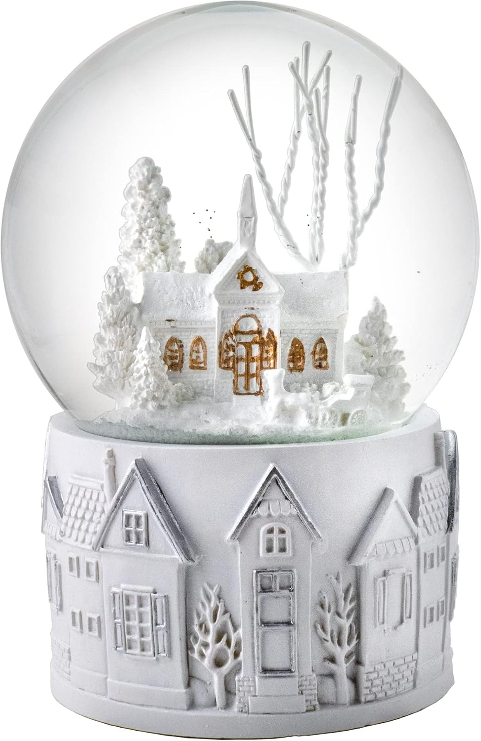 100MM White Christmas Scene Snow Globe