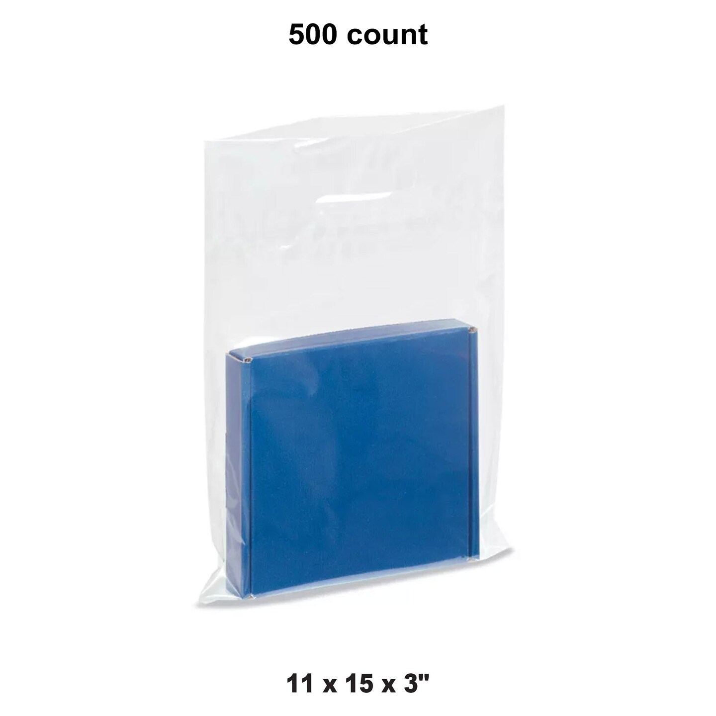 Custom Die Cut Handle Bags - Bulk for 11 x 15 x 3&#x22;