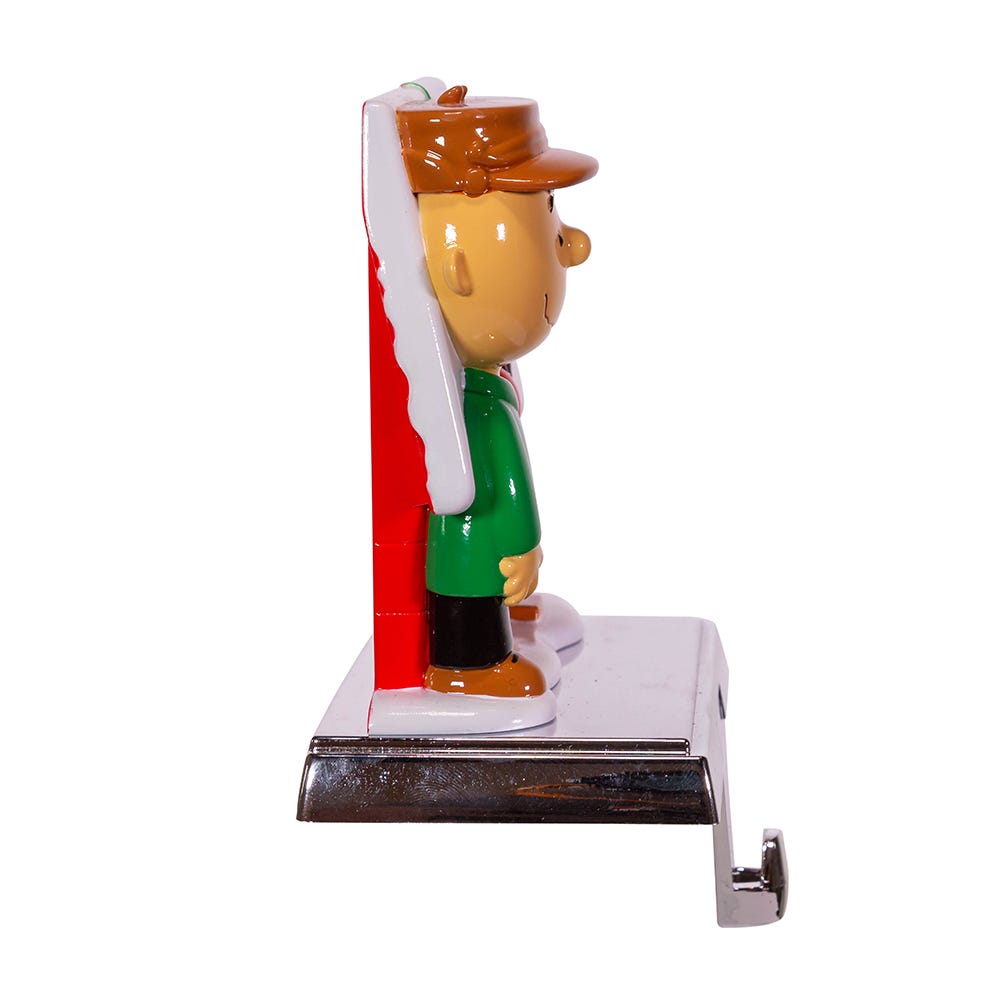 Kurt Adler 5-Inch Peanuts Charlie Brown with Doghouse Stocking Holder
