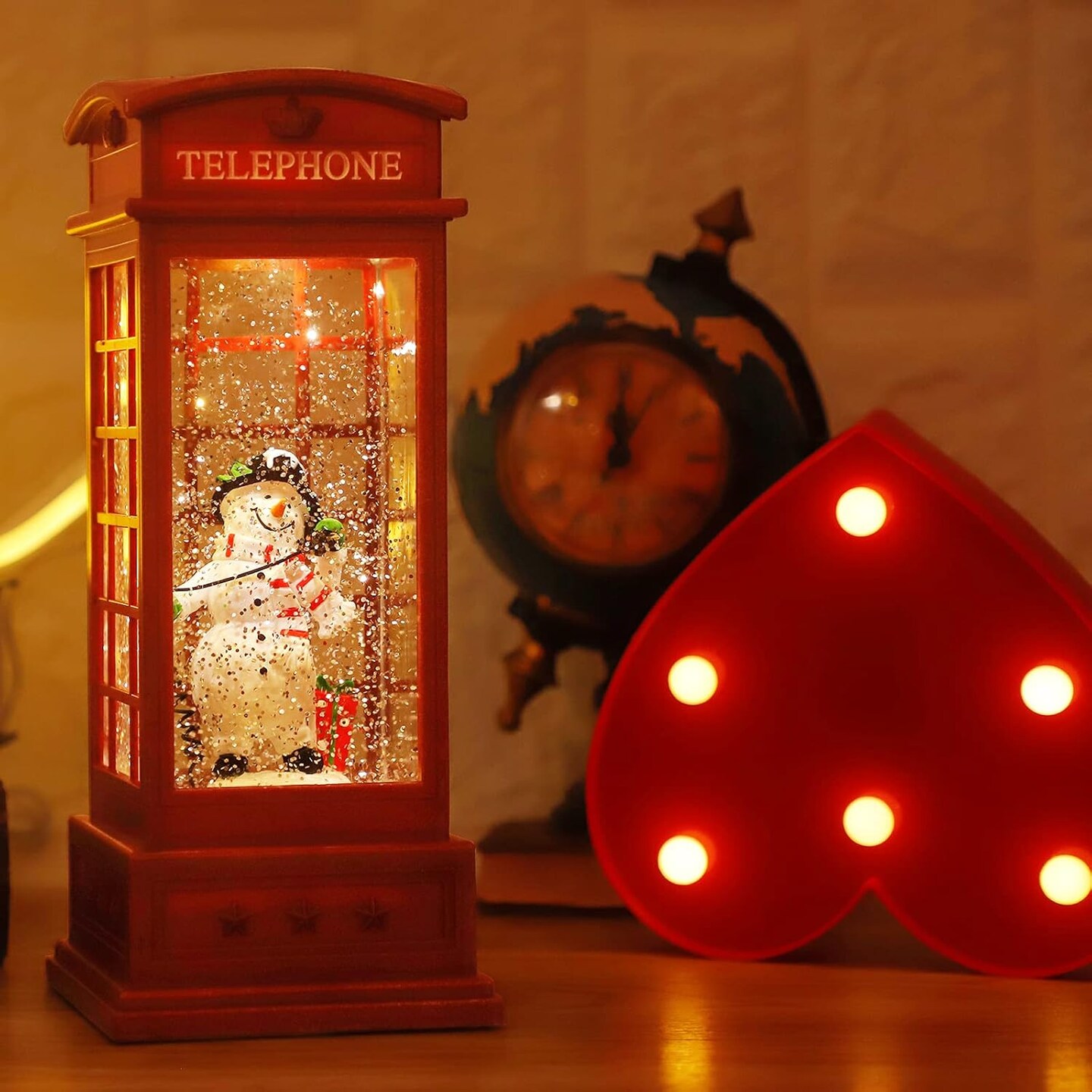 Snow Globe,Christmas Lanterns,Christmas Music Snow Globe Lantern with 6 Hour Timer, Christmas Lantern,Christmas Snow Globe Lantern Water Lantern Snow Globe Xmas Gifts Christmas Decor(Snowman)