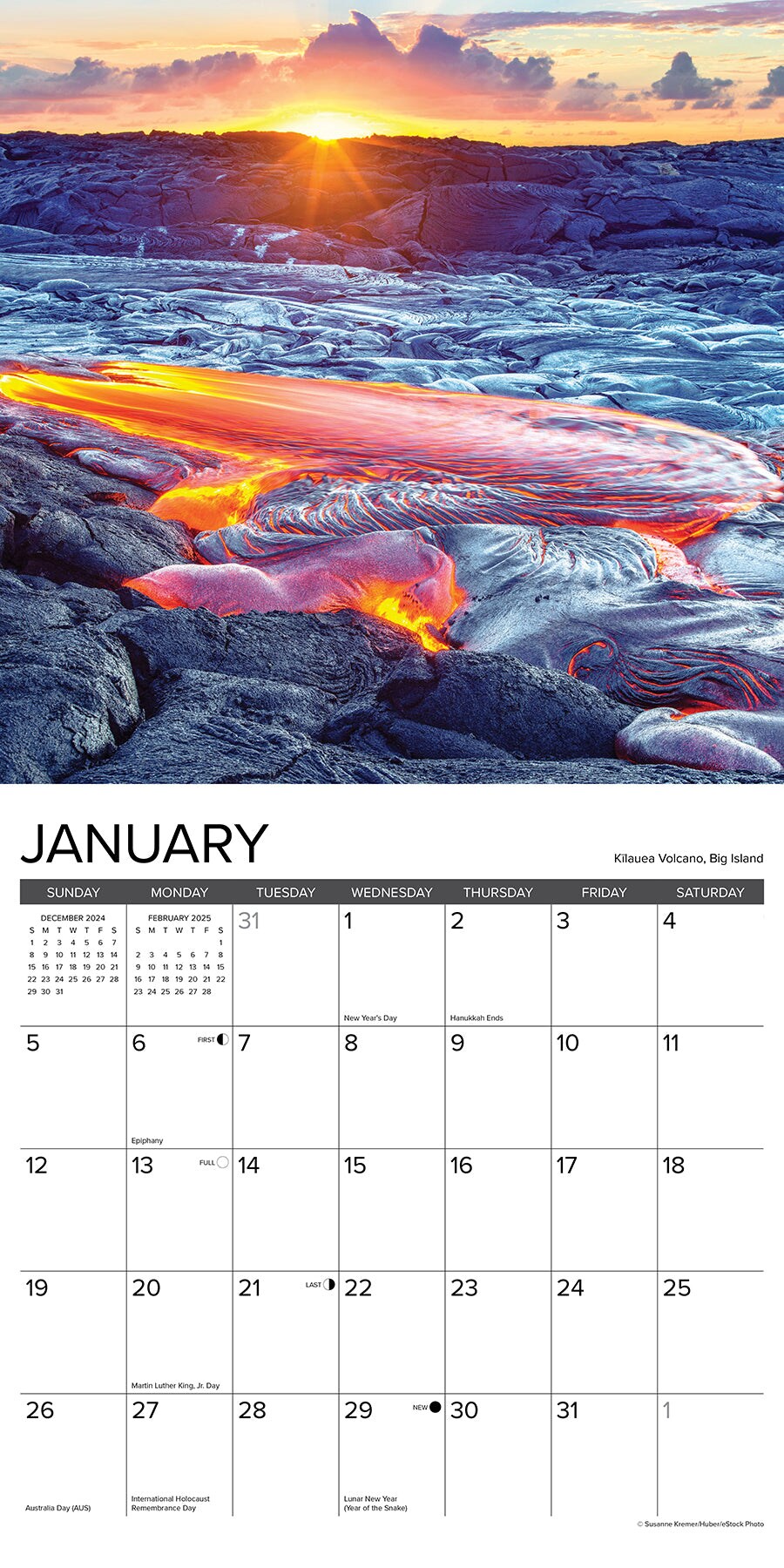 Hawaii 2025 Wall Calendar