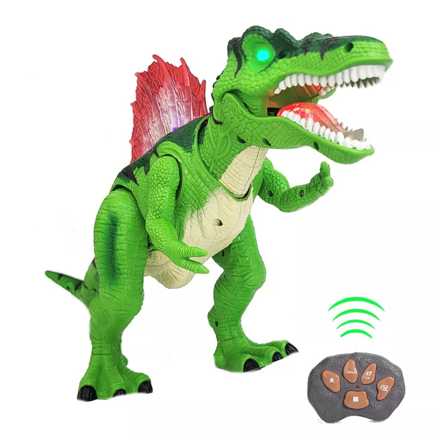 Kitcheniva Kids Robot Dinosaur Shaking Head Walking With Sound Lights RC Remote Control Toy