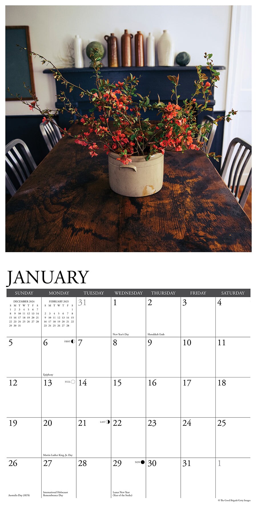 Country Chic 2025 Wall Calendar