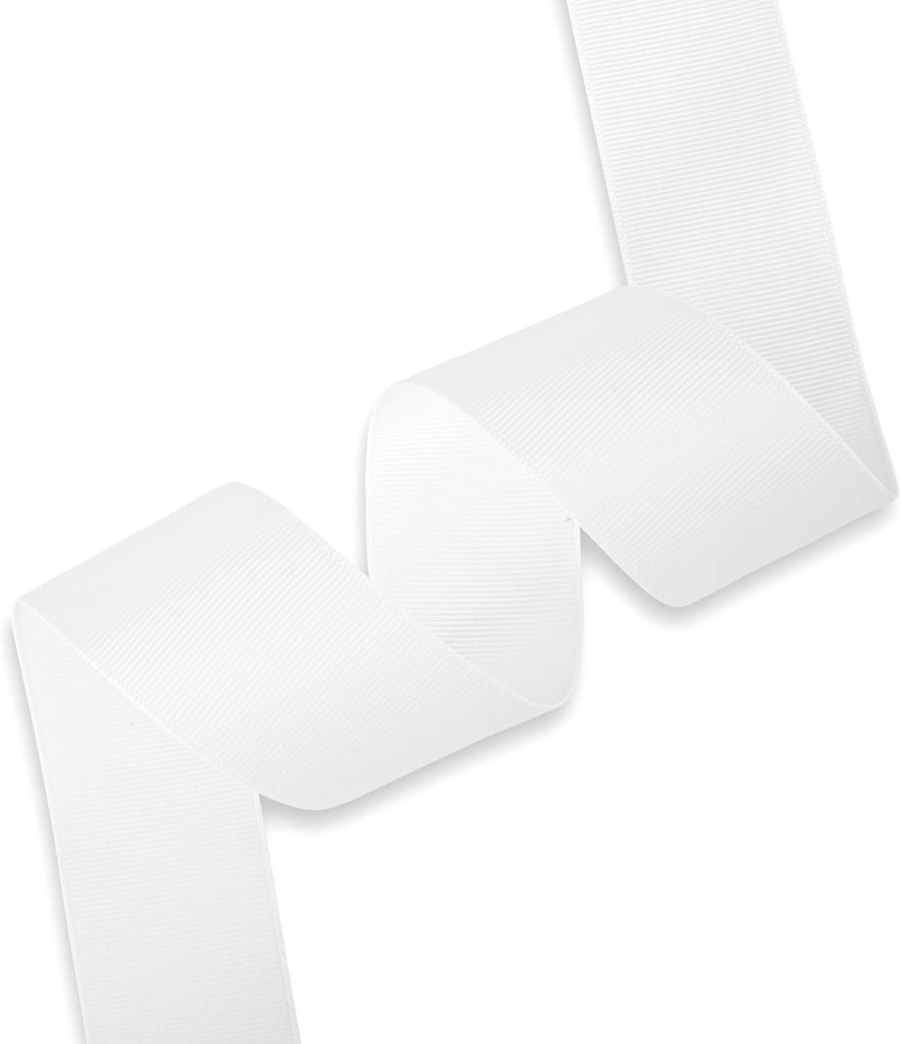 1-1/2 Inch White Grosgrain Ribbon - 25 Yards Variety of Color and Size for Crafts DIY Gift Wrapping Making Hair Bows Decoration Wedding Scrapbooking.