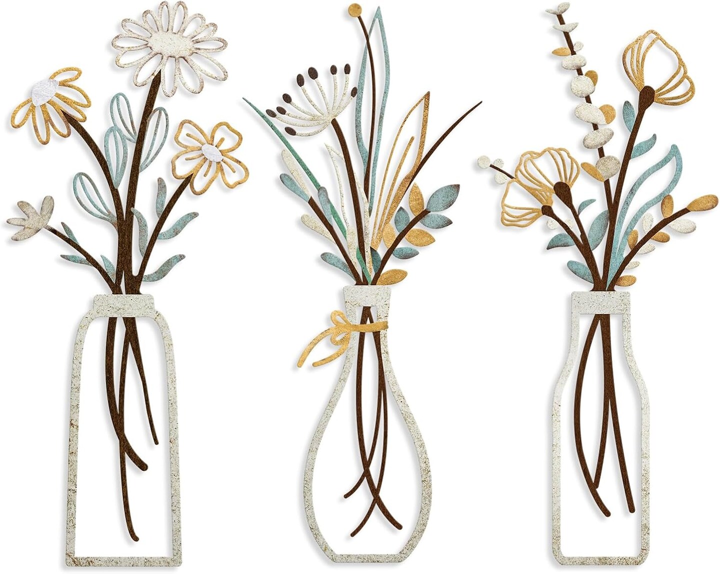 Leinuosen Practice Welding Kit Metal Flowers Wall Arts For Beginners To Practice Flower Wall Decors, 201 Stainless Steel Welding Metal For Tig, Mig