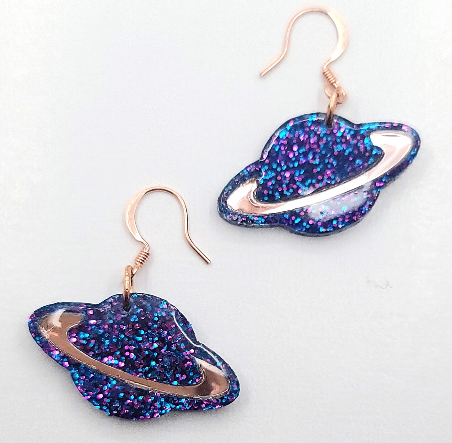 Hand Painted Laser Engraved Wood Earrings | Ocean Scene at Sunset