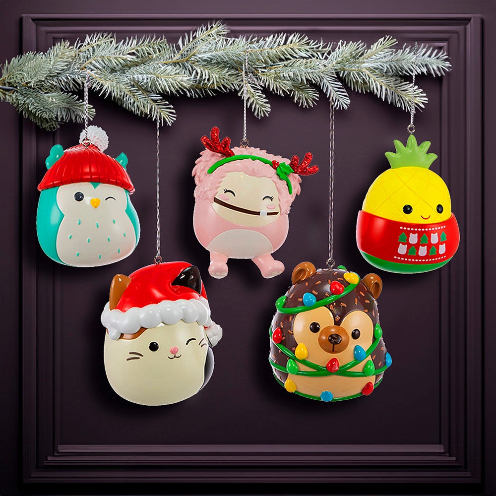 Squishmallows&#xAE; Blow Mold Ornaments, 5 Assorted Set