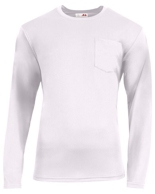 A4&#xAE; Unisex Sprint Long-Sleeve Pocket T-Shirt