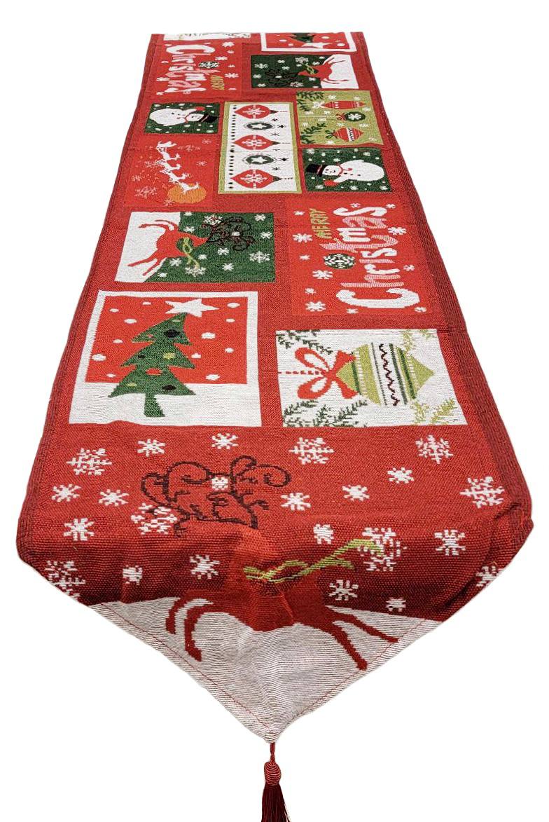 Holiday Patchwork Christmas Table Runner
