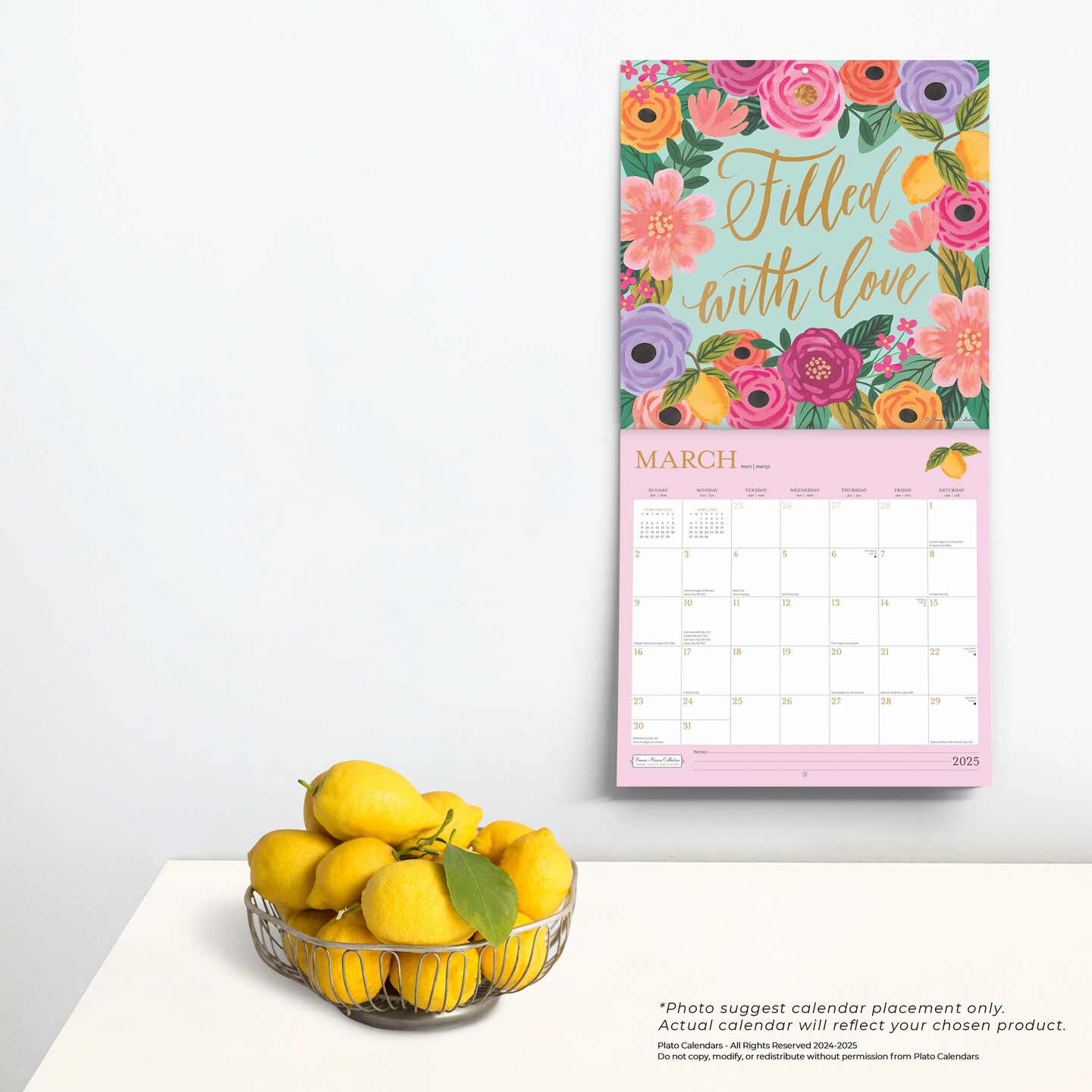 Bonnie Marcus OFFICIAL | 2025 12 x 24 Inch Monthly Square Wall Calendar | Foil Stamped Cover | Plato | Fashion Designer Stationery