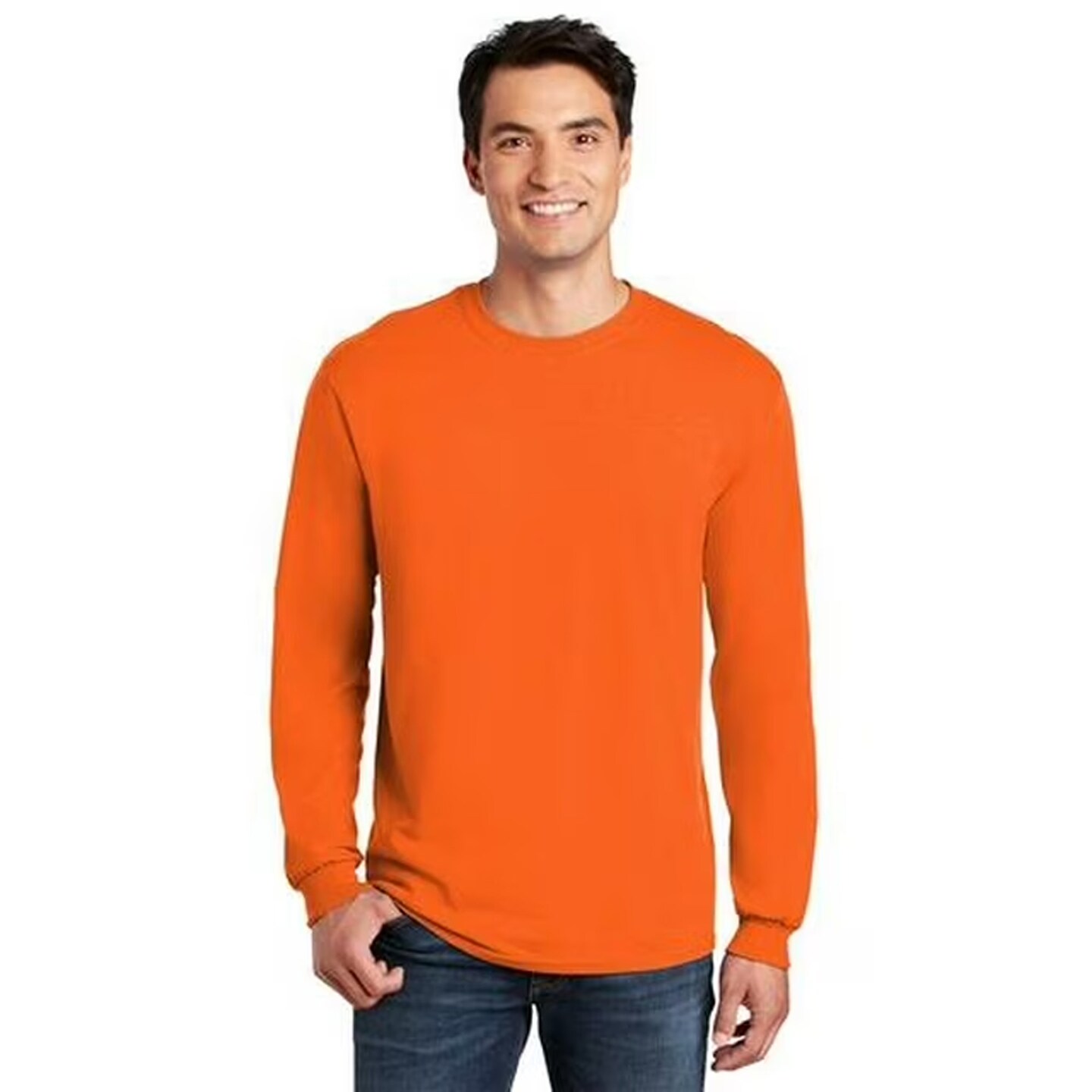 Gildan Heavy 100% Cotton Crew Long Sleeve T-Shirt