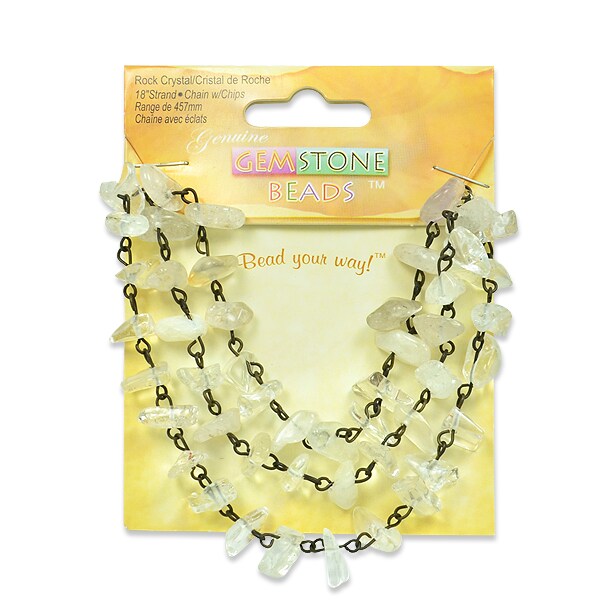 Rock Crystal Chain with Chips - 18&#x22; Strand