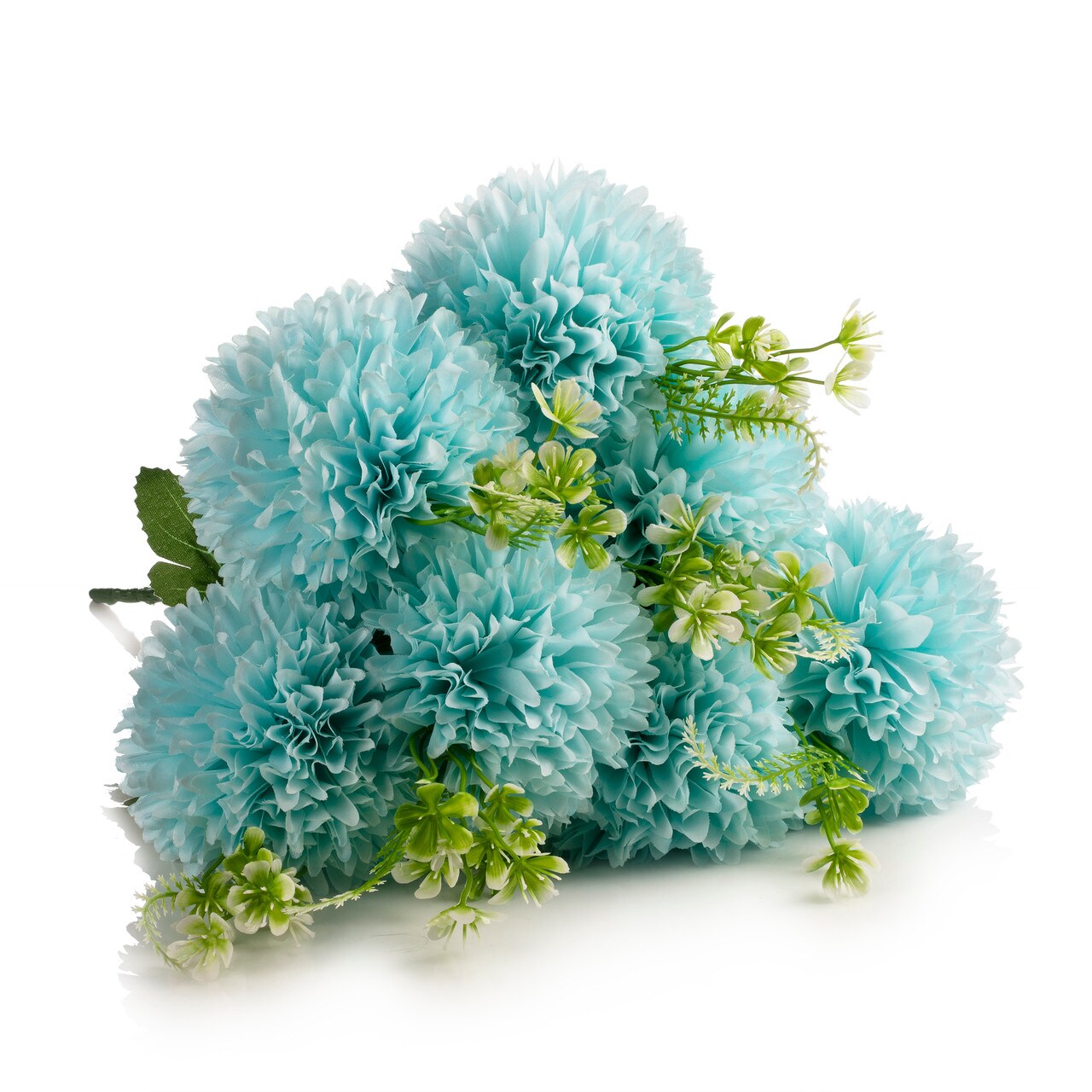 ENOVA FLORAL 7 Heads Artificial Silk Marigold Flower Bouquet for
