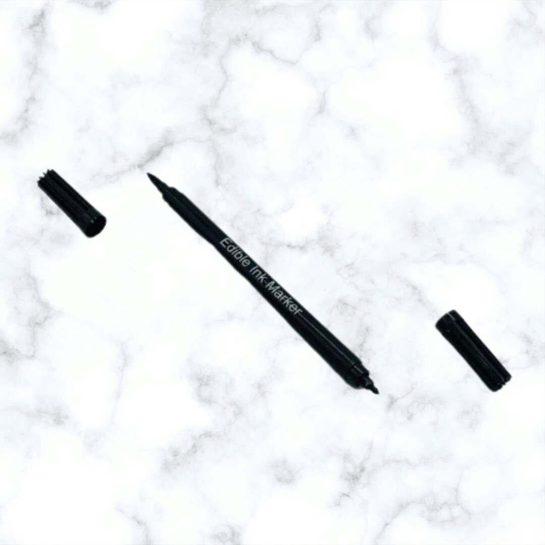 Edible Food Pens &#x2013; 2 Black Pens Kit Fine Tip