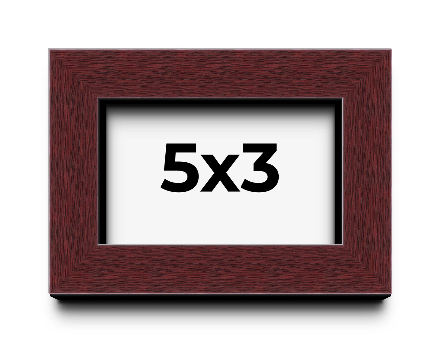 Photo Size Shadow Box 1.5" Depth Brown Picture Frame - UV Acrylic, Backing, Hanging Hardware