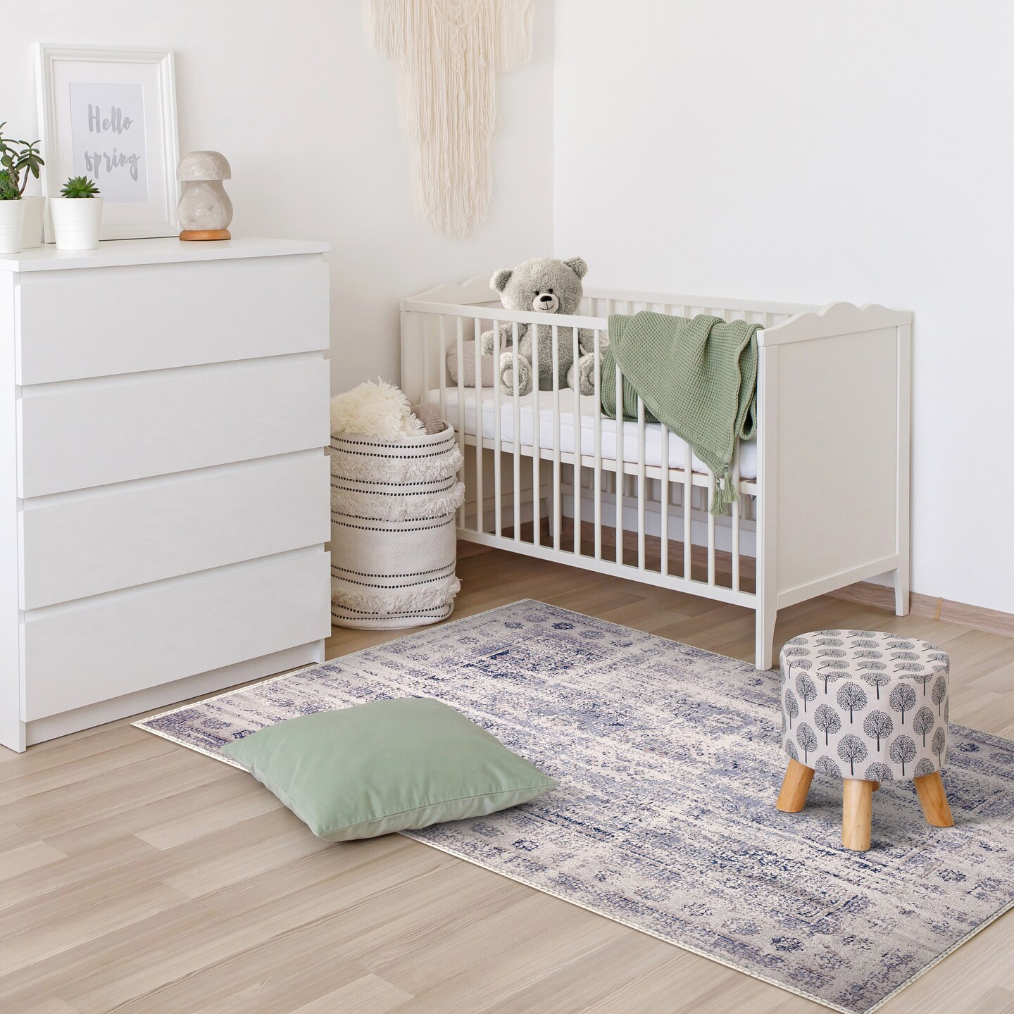 Sorbus 3x5 Area Rug for Entryway, Machine Washable, Non-Slip, Vintage Rug