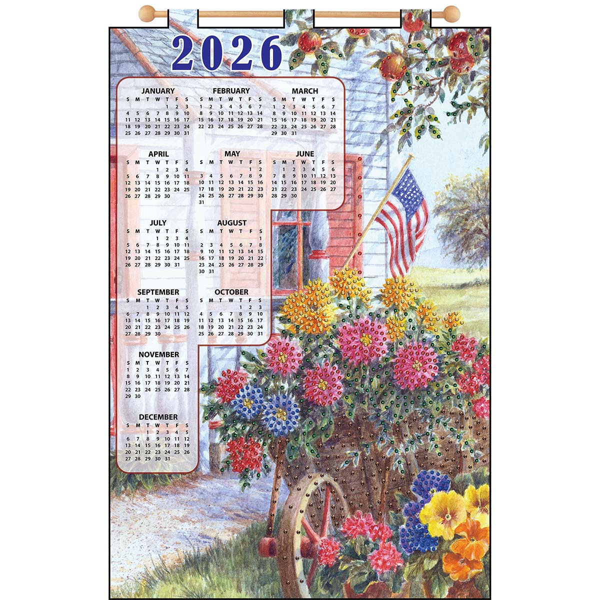 Design Works  Back Porch Calendar Felt &#x26; Sequin Kit