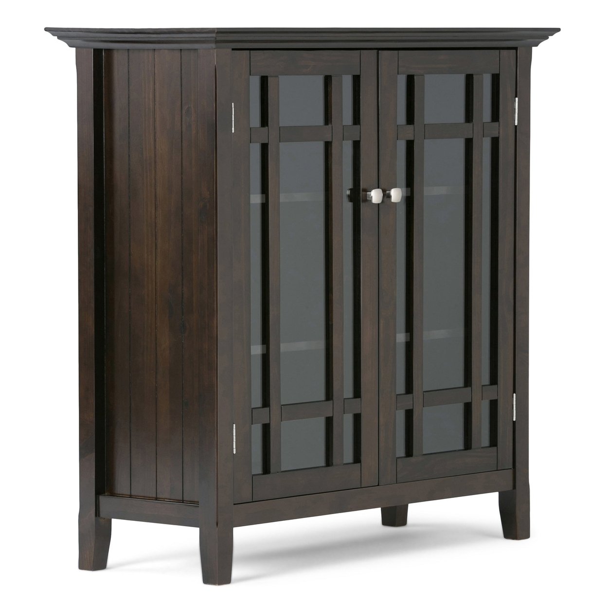 Simpli Home Bedford Solid Wood 39&#x22; WideTransitional Medium Storage Cabinet