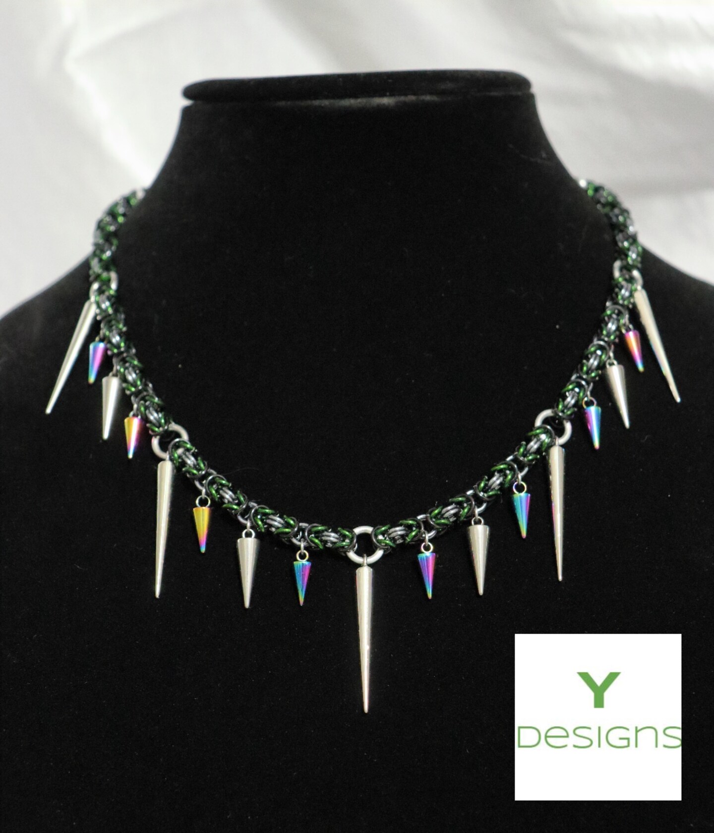Byzantine Spike Chainmail Necklace - Customizable | MakerPlace by