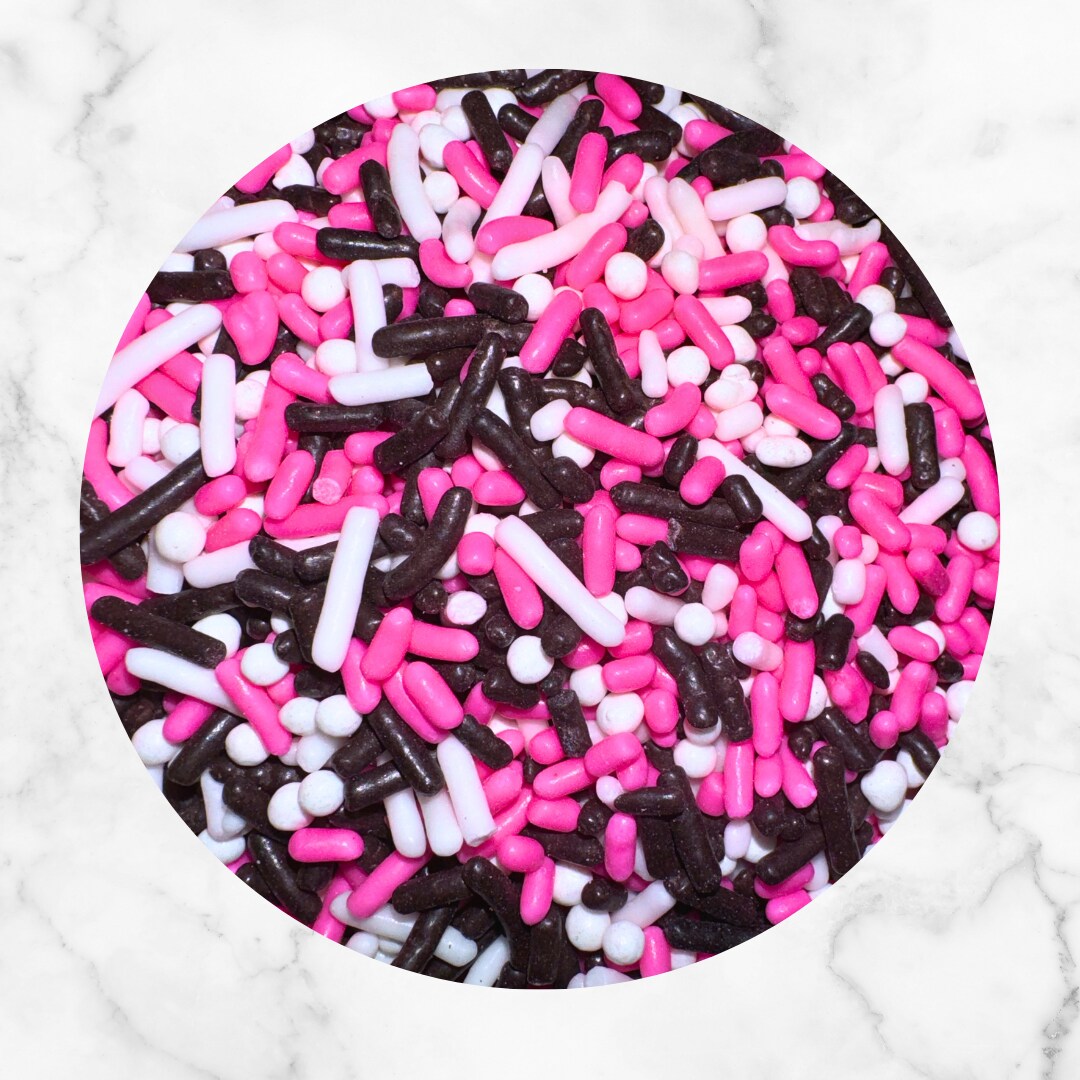 Pink, Black &#x26; White Jimmie Sprinkle with Pearls