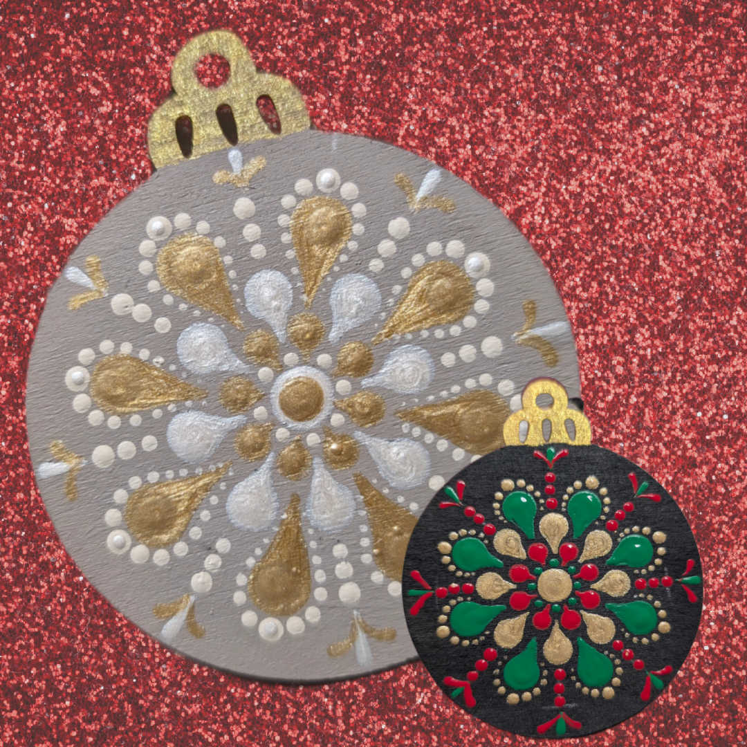 "Angel Wings" Dot Mandala Ornament